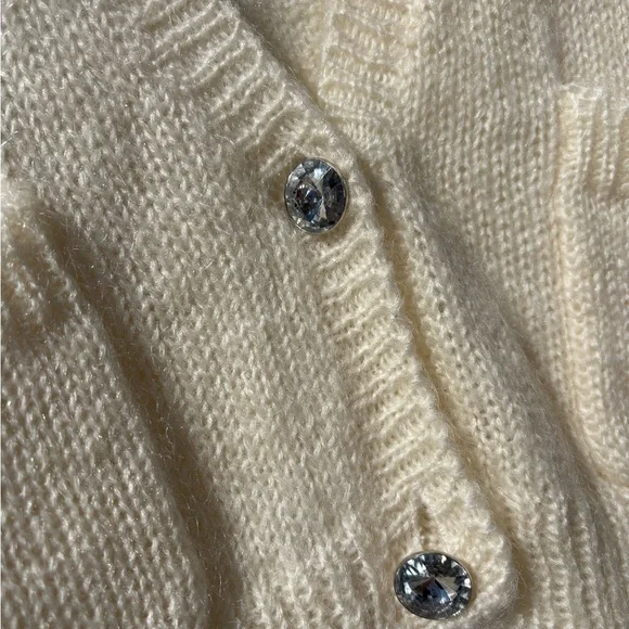 Vintage Worthington Mohair Blend precious Cardigan with Pockets Women's soft M - Picture 7 of 9